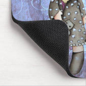 Tapis De Souris Petite fille gothique avec le crâne Mousepad (Coin)