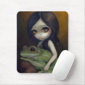 Tapis De Souris "Petite fille" Mousepad de grenouille (Avec souris)
