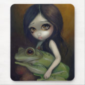 Tapis De Souris "Petite fille" Mousepad de grenouille (Devant)