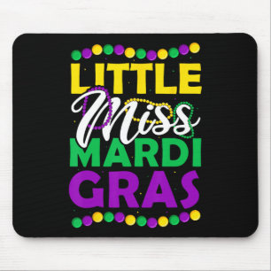 Tapis De Souris Petite Miss Mardi Gras Vêtements de carnaval pour