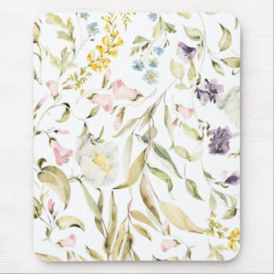 Tapis De Souris Petites fleurs botaniques Fleurs sauvages