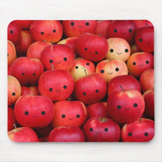 Tapis De Souris Petites pommes heureuses (Devant)