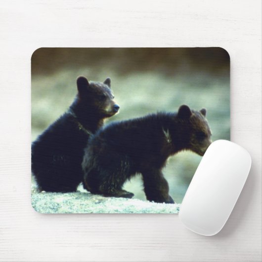 Tapis De Souris Petits animaux d'ours noir (Avec souris)