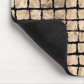 Tapis De Souris Petits carrés peints en or rose et noir (Coin)