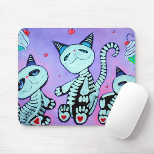 Tapis De Souris Petits gâteaux de chat de Kitty (Avec souris)