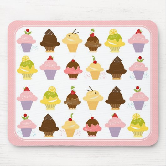 Tapis De Souris Petits gâteaux délicieux Mousepad (Devant)