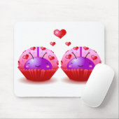 Tapis De Souris Petits gâteaux Mousepad de coccinelle de Valentine (Avec souris)