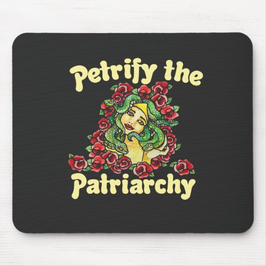 Tapis De Souris Petrifier la méduse féministe patriarcale (Devant)