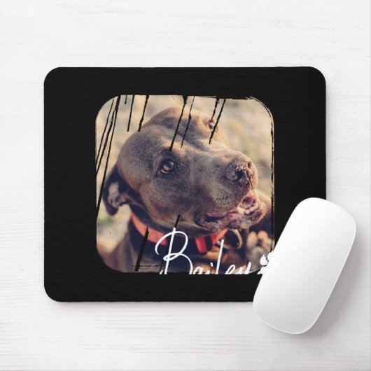 Tapis De Souris Pets Modern Simple Cool Nge Name And Photo (Avec souris)