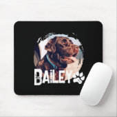 Tapis De Souris Pets Simple Modern Cool Nge Name And Photo  (Avec souris)