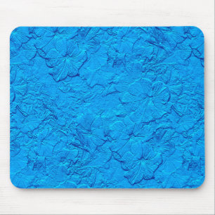 Tapis De Souris Petunias sculptés, Mousepad bleu clair