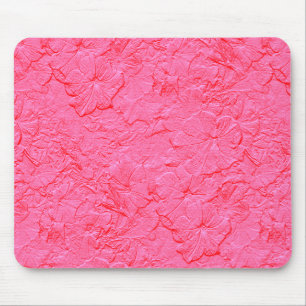 Tapis De Souris Petunias sculptés, Mousepad rose