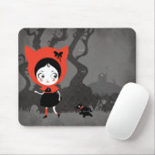 Tapis De Souris Peu de mousepad rouge de capuchon (Avec souris)