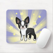 Tapis De Souris Peu d'étoile Boston Terrier (Avec souris)