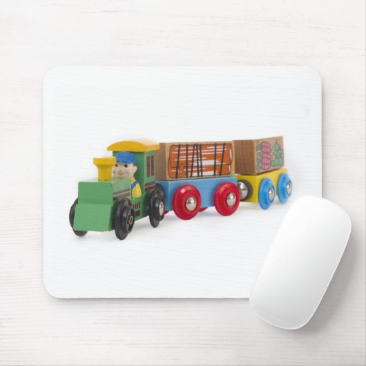 Tapis De Souris peu train en bois (Avec souris)