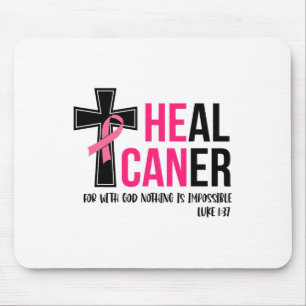 Tapis De Souris Peut guérir le cancer Christian Ribbon Cancer du s