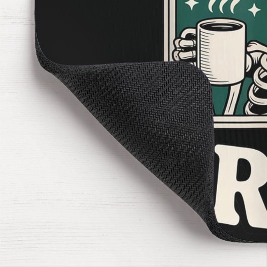 Tapis De Souris Pew Crew Skeleton With Coffee, Funny Church Tee (Coin)