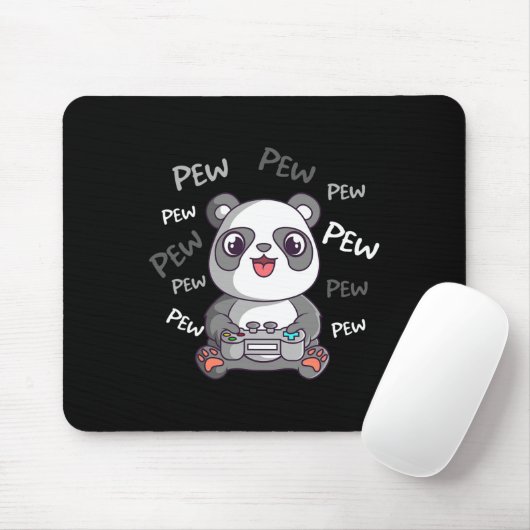 Tapis De Souris Pew Pew Pew Pew Cute Panda jeu vidéo (Avec souris)