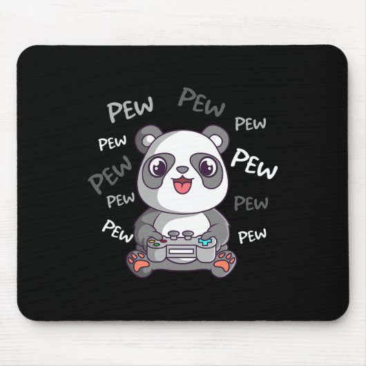 Tapis De Souris Pew Pew Pew Pew Cute Panda jeu vidéo (Devant)