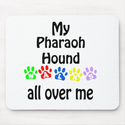Tapis De Souris Pharaoh Hound Walks Design (Devant)