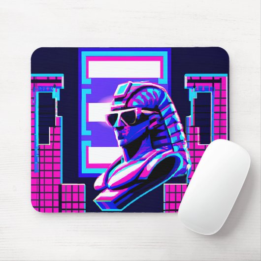 Tapis De Souris Pharaon Synthwave (Avec souris)