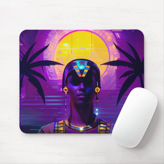 Tapis De Souris Pharaon Synthwave (Avec souris)