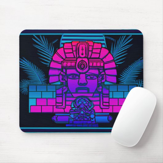 Tapis De Souris Pharaon Synthwave (Avec souris)