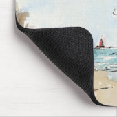 Tapis De Souris Phare bleu et blanc (Coin)