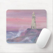 Tapis De Souris Phare Côtier Bluff Avec Ciel Rose (Avec souris)