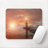 Tapis De Souris Phare dans le coucher du soleil (Avec souris)