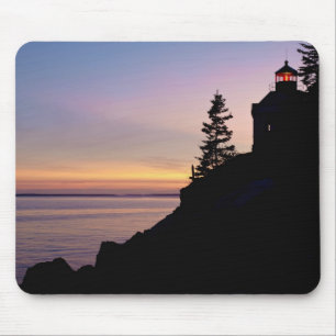 Tapis De Souris Phare de Bass Harbor sur l'île du Mont Désert,