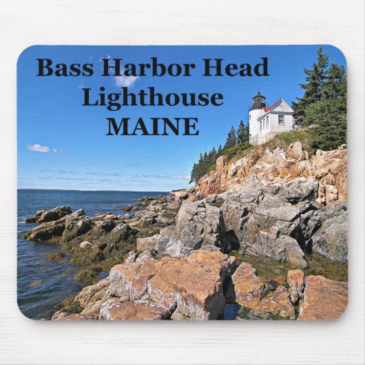 Tapis De Souris Phare de Bass Harbour Head, Maine Mousepad (Devant)