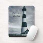 Tapis De Souris Phare de Bodie Island noir et blanc (Avec souris)