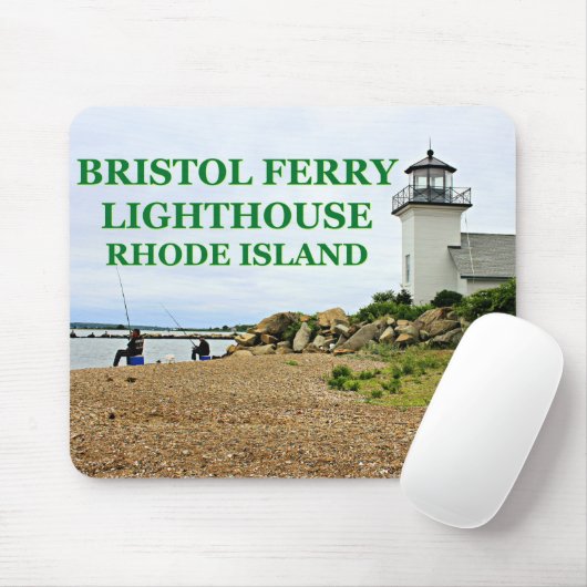 Tapis De Souris Phare de Bristol Ferry, Rhode Island Mousepad (Avec souris)