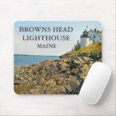Tapis De Souris Phare de Browns Head, Maine Mousepad (Avec souris)