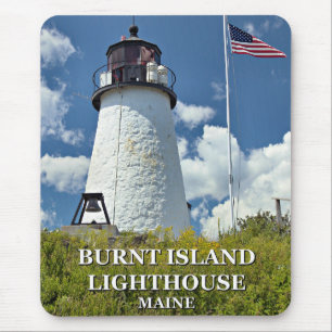 Tapis De Souris Phare de Burnt Island, Maine Mousepad