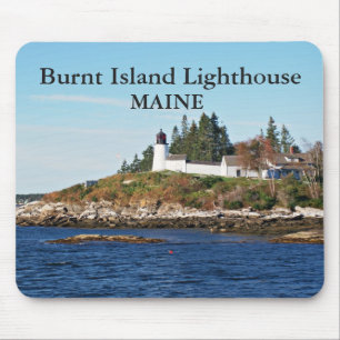 Tapis De Souris Phare de Burnt Island, Maine Mousepad