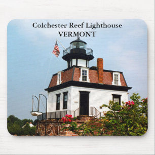 Tapis De Souris Phare de Colchester Reef, Vermont Mousepad