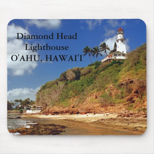 Tapis De Souris Phare de Diamond Head, O'ahu, Hawai'i Mousepad (Devant)