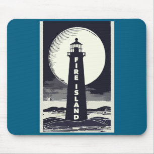 Tapis De Souris Phare de Fire Island New York Lune