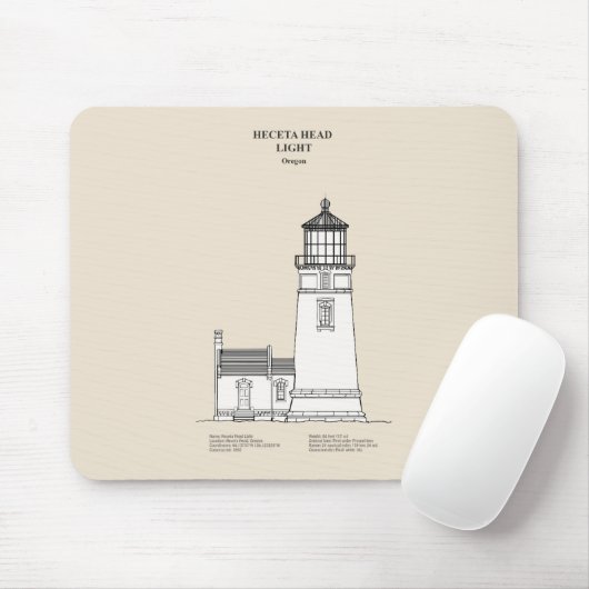 Tapis De Souris Phare de Heceta Head - Oregon - SBD (Avec souris)