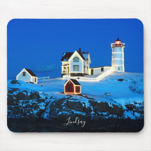 Tapis De Souris Phare de Holiday Nubble (Devant)