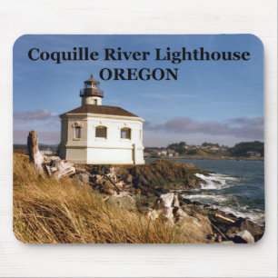 Tapis De Souris Phare de la rivière Coquille, Oregon Mousepad