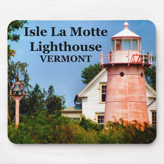 Tapis De Souris Phare de l'île La Motte, Vermont Mousepad (Devant)