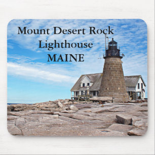 Tapis De Souris Phare de Mount Desert Rock, Maine Mousepad