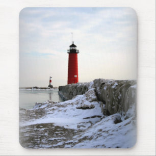 Tapis De Souris Phare de musoir, Kenosha le Wisconsin