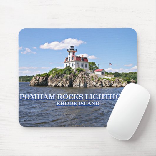 Tapis De Souris Phare de Pomham Rocks, Rhode Island Mousepad (Avec souris)