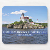 Tapis De Souris Phare de Pomham Rocks, Rhode Island Mousepad (Devant)