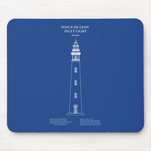 Tapis De Souris Phare de Ponce de Leon Inlet - Floride - AD (Devant)