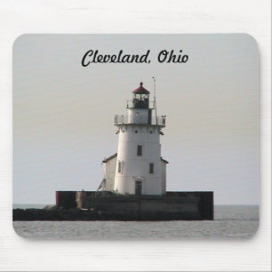 Tapis De Souris Phare de port de Cleveland Ohio